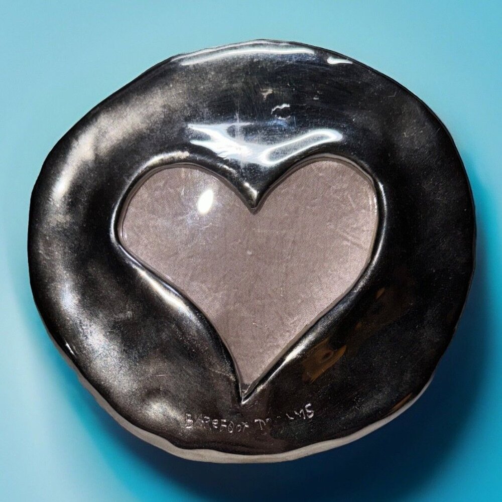RARE Annie Kajiya Hammered Silver Plate?Barefoot Dreams Bedside Heart Frame Love